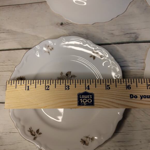 Winterling China‎ 4 Dawn Rose Pattern 6" Bread and Butter Plates Gold Trim - Picture 7 of 7